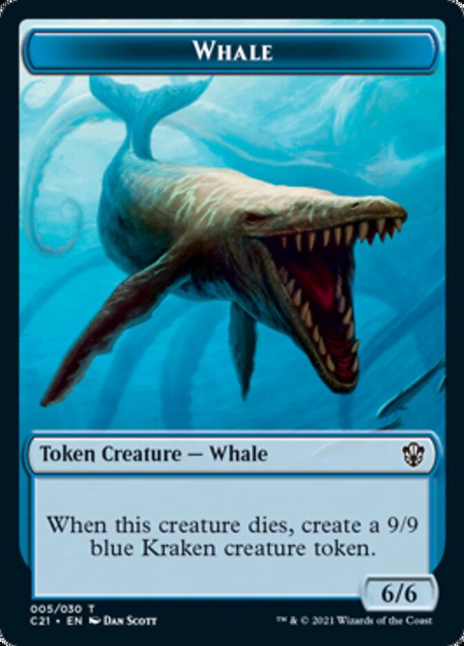 Beast (010) // Whale Double-Sided Token [Commander 2021 Tokens]-2