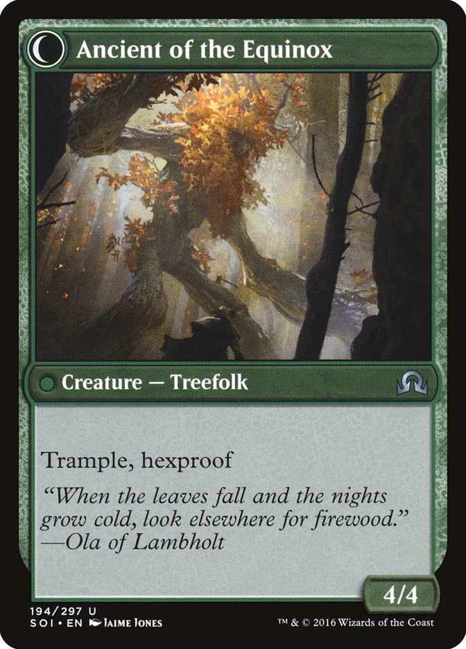 Autumnal Gloom // Ancient of the Equinox [Shadows over Innistrad]-2