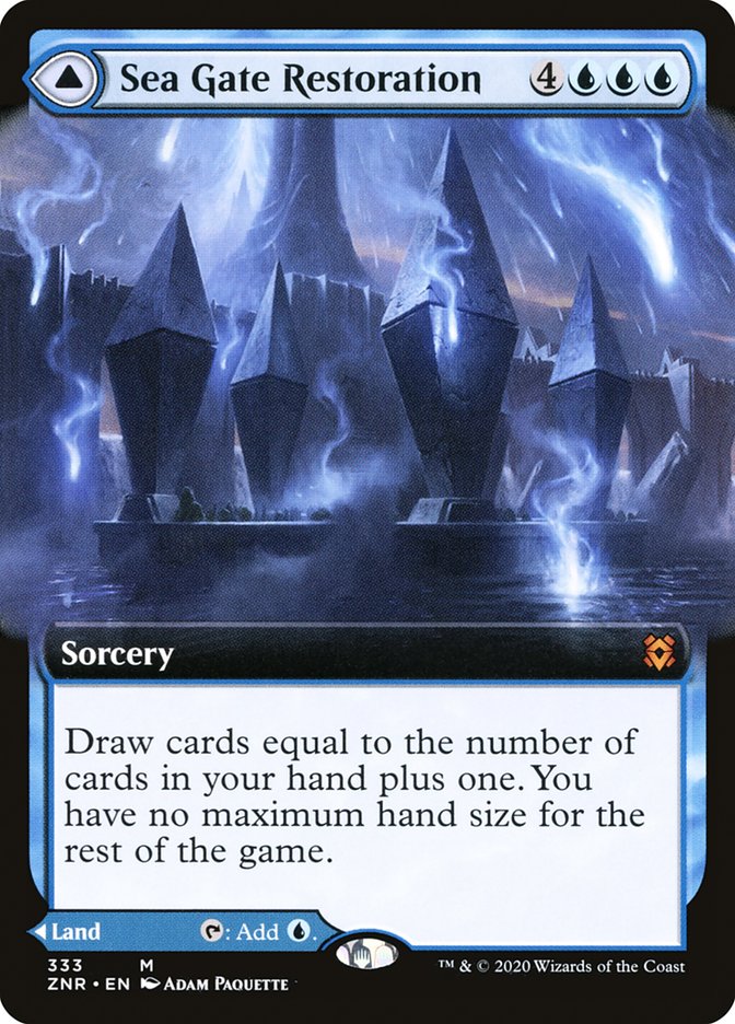 Sea Gate Restoration // Sea Gate, Reborn (Extended Art) [Zendikar Rising]-1