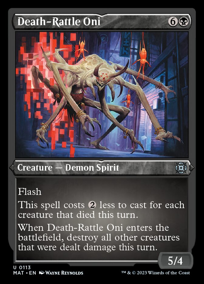 Death-Rattle Oni (Foil Etched) [March of the Machine: The Aftermath]-1