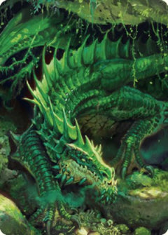 Lurking Green Dragon Art Card [Commander Legends: Battle for Baldur's Gate Art Series]-1