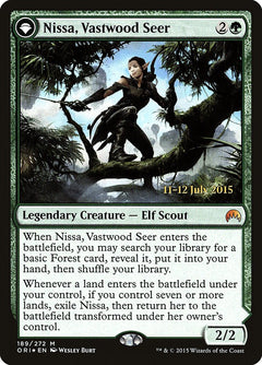 Nissa, Vastwood Seer // Nissa, Sage Animist [Magic Origins Prerelease Promos]-1