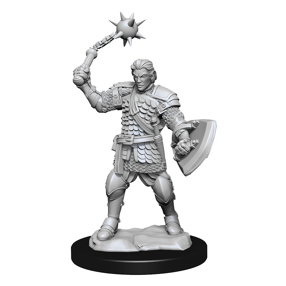 Critical Role Unpainted Miniatures Human Clovis Concord Cleric Male (2)