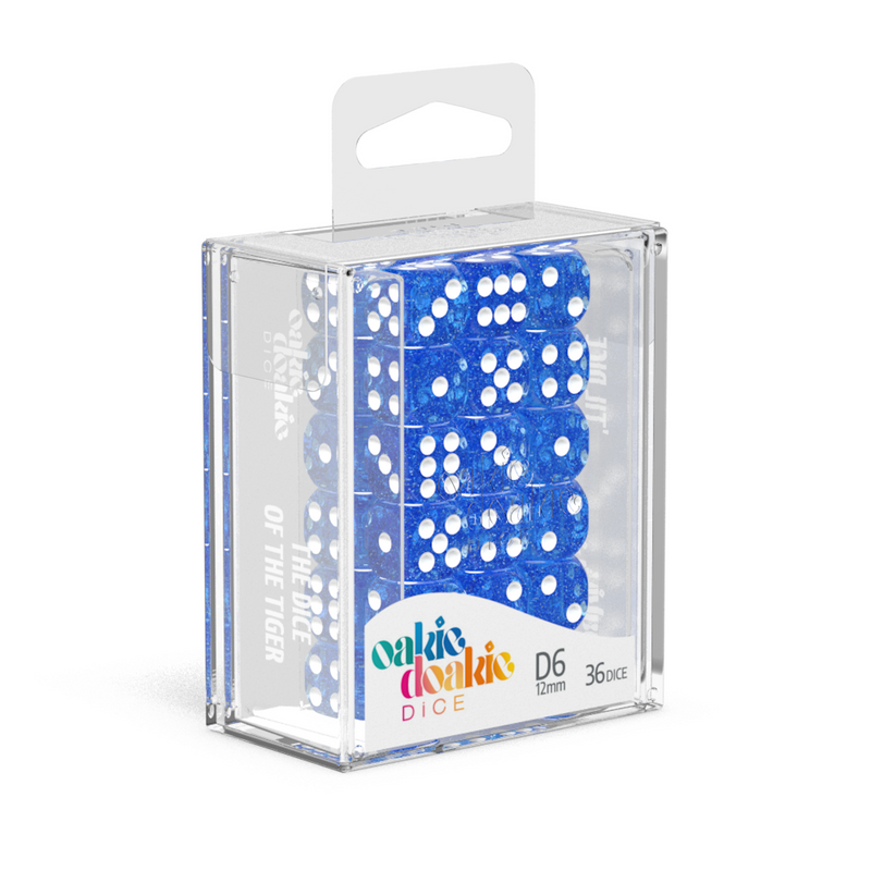 Oakie Doakie Dice D6 12 mm Speckled - Blue (36)-1