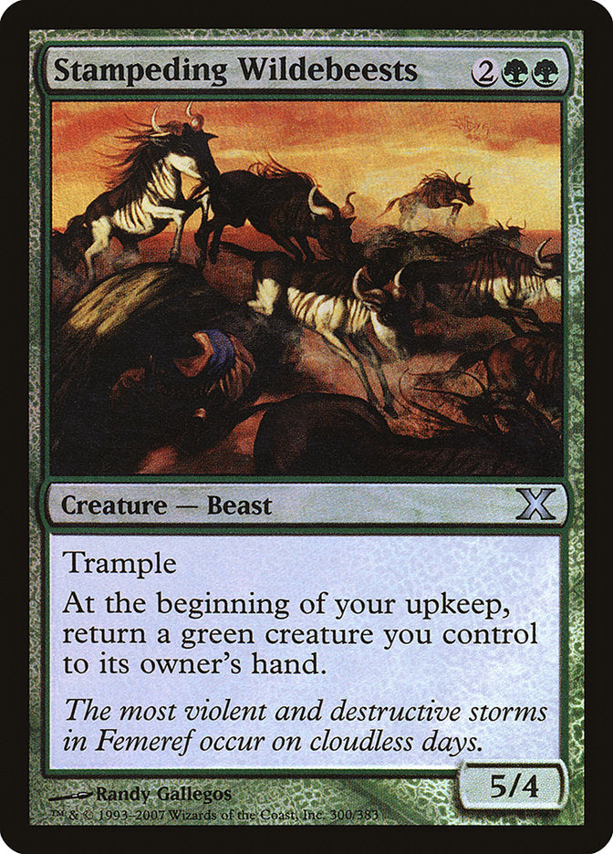 Stampeding Wildebeests (Premium Foil) [Tenth Edition]-1