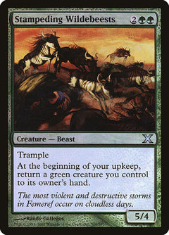 Stampeding Wildebeests (Premium Foil) [Tenth Edition]-1