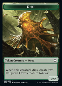 Ooze (026) // Treasure (015) Double-Sided Token [Streets of New Capenna Commander Tokens]-1
