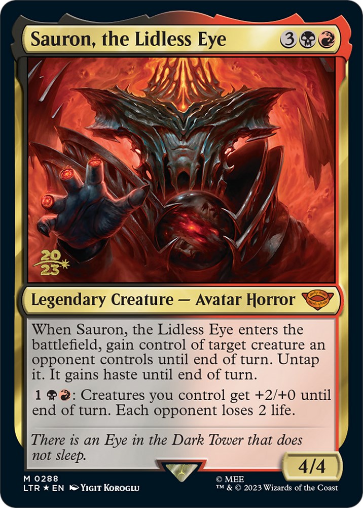 Sauron, the Lidless Eye [The Lord of the Rings: Tales of Middle-Earth Prerelease Promos]-1
