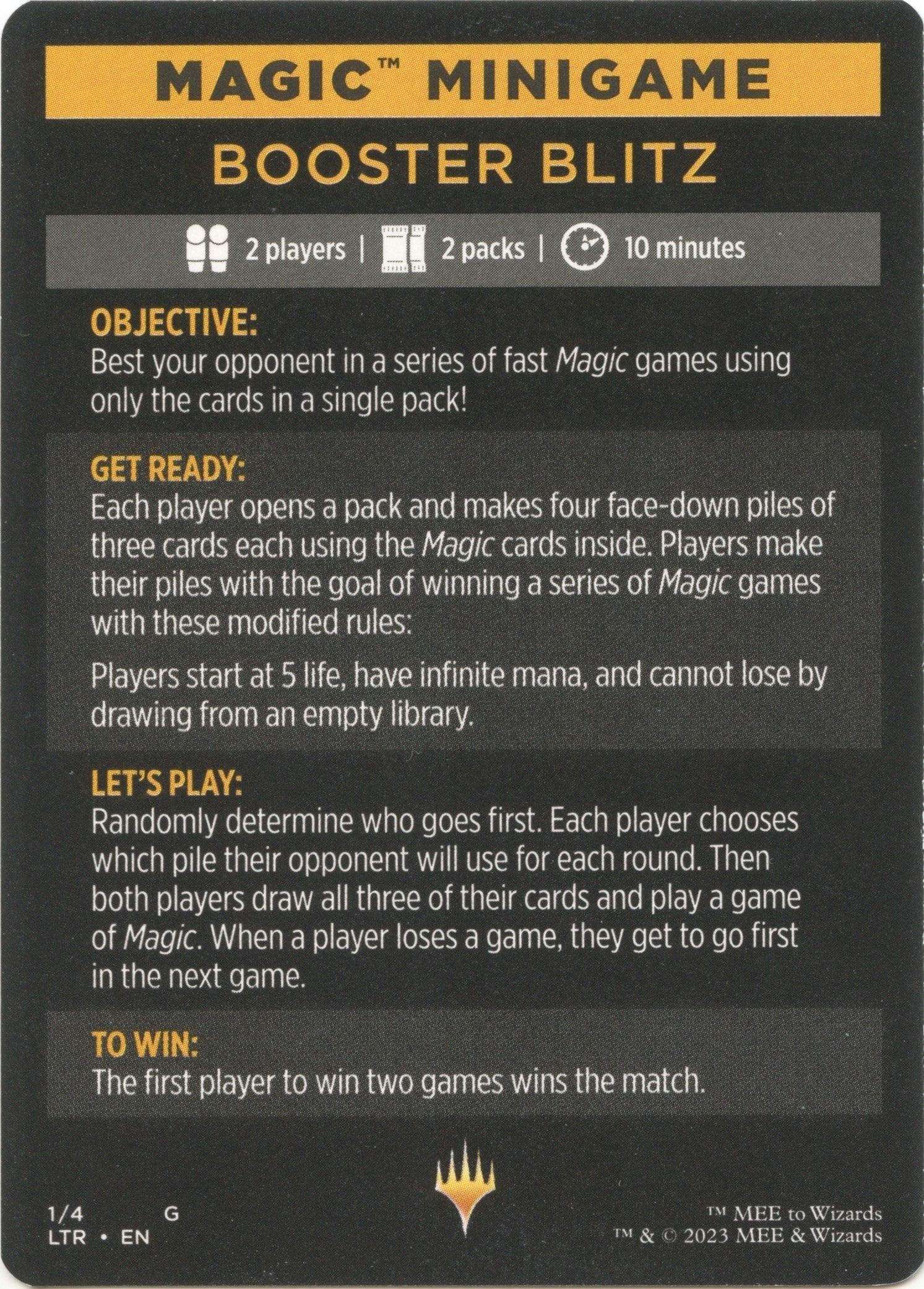 Booster Blitz (Magic Minigame) [The Lord of the Rings: Tales of Middle-Earth Minigame]-1