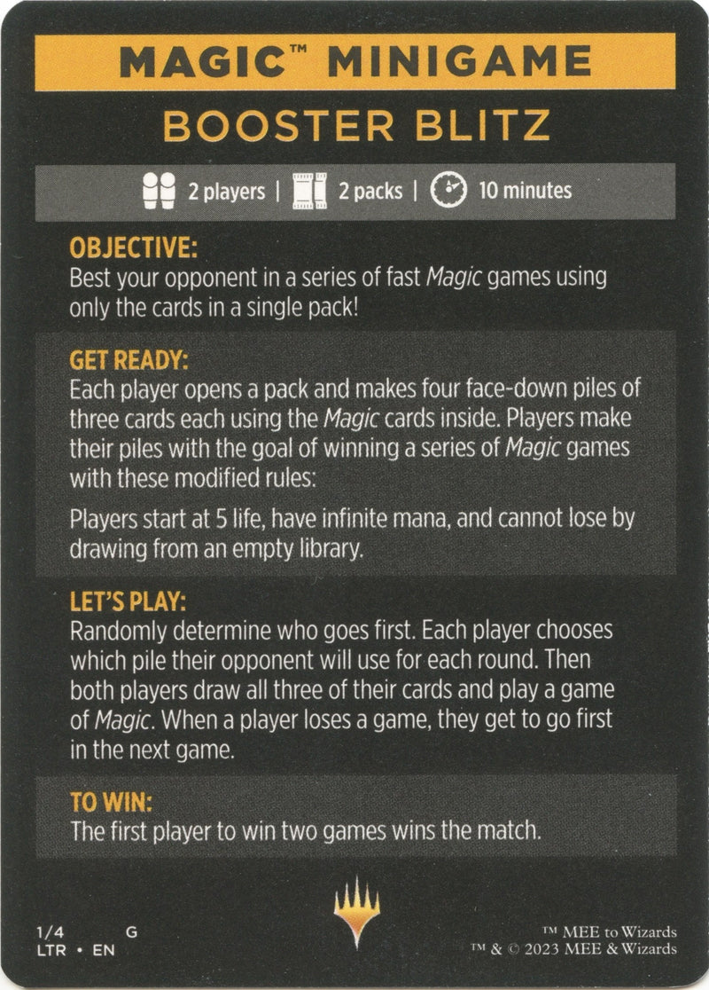 Booster Blitz (Magic Minigame) [The Lord of the Rings: Tales of Middle-Earth Minigame]-1