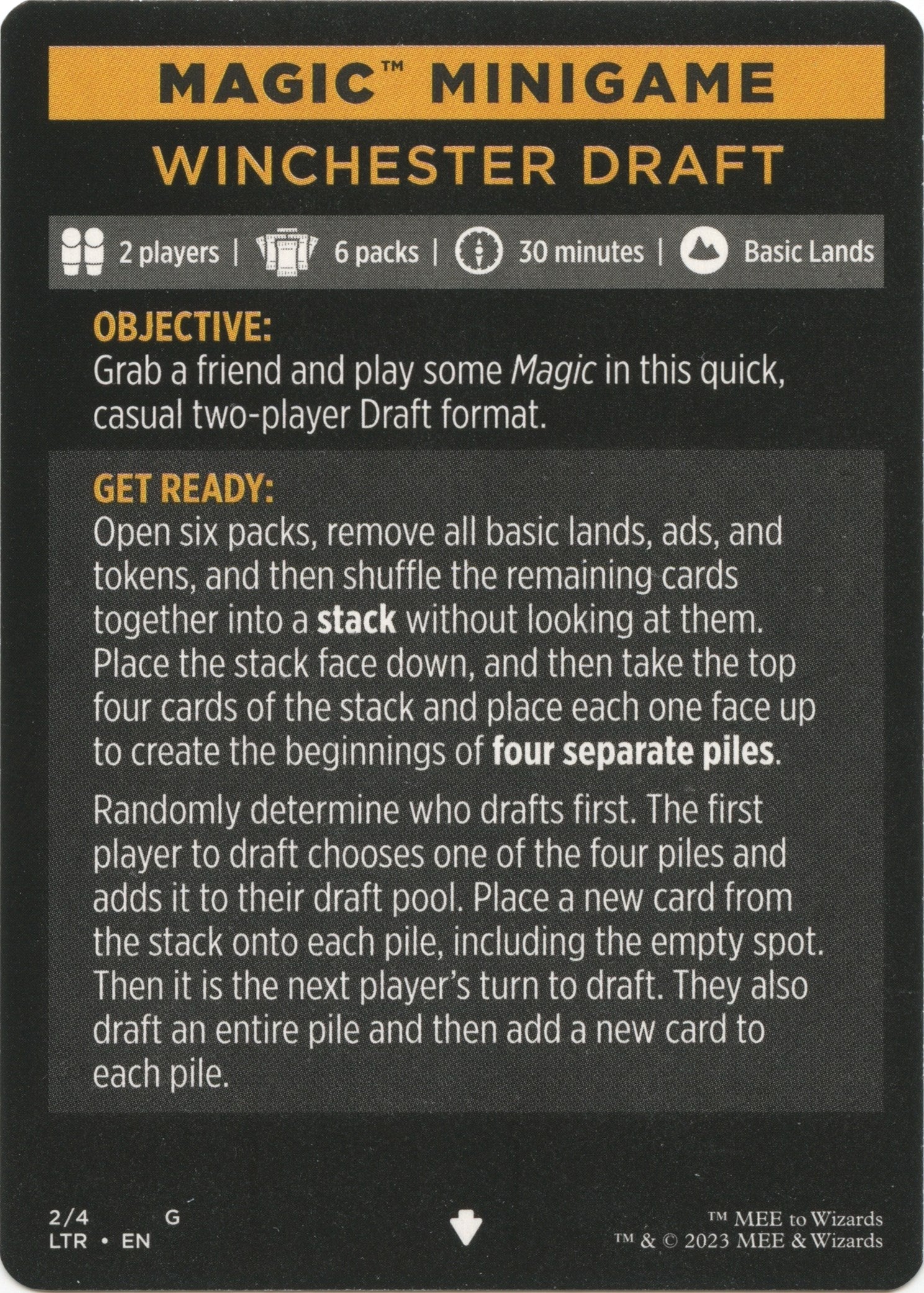 Winchester Draft (Magic Minigame) [The Lord of the Rings: Tales of Middle-Earth Minigame]-1