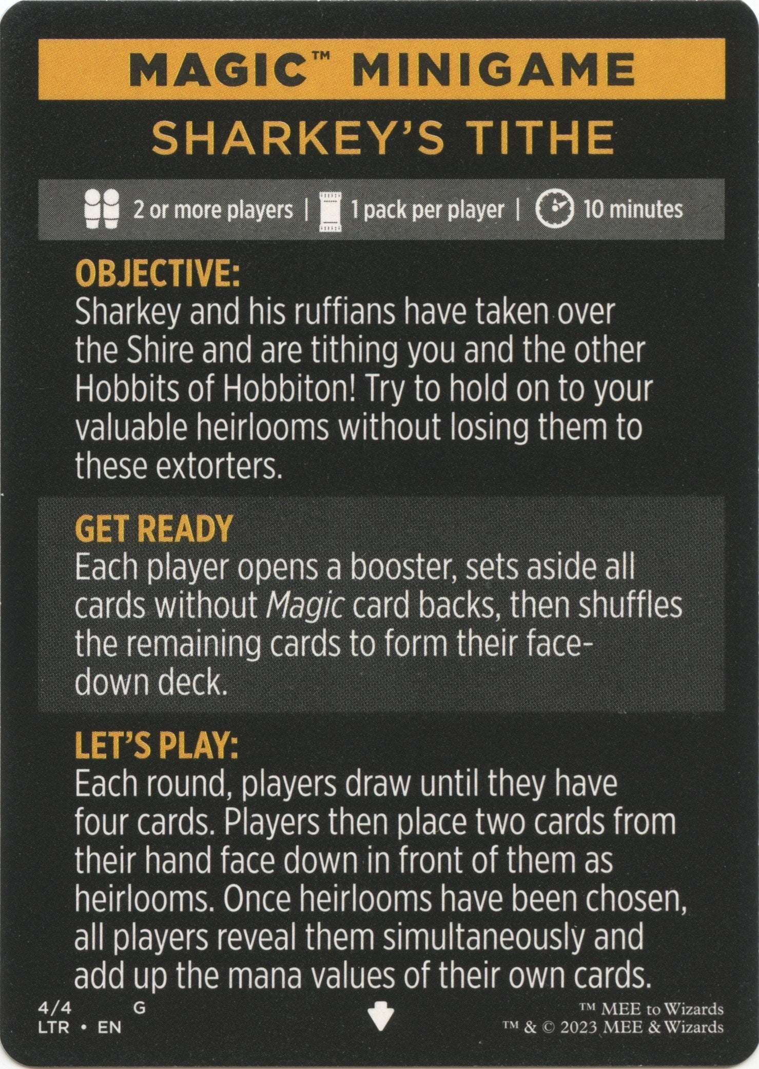 Sharkey's Tithe (Magic Minigame) [The Lord of the Rings: Tales of Middle-Earth Minigame]-1