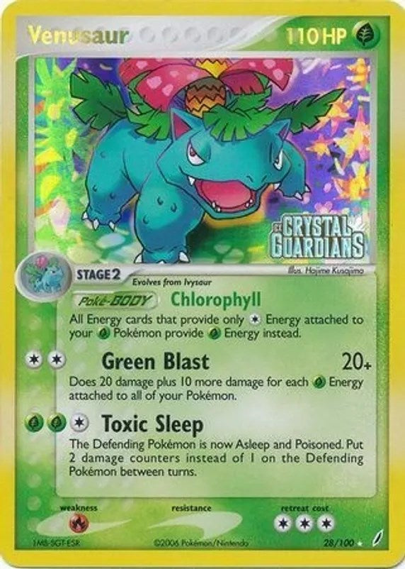Venusaur (028/100) (Prerelease) [EX: Crystal Guardians]-1