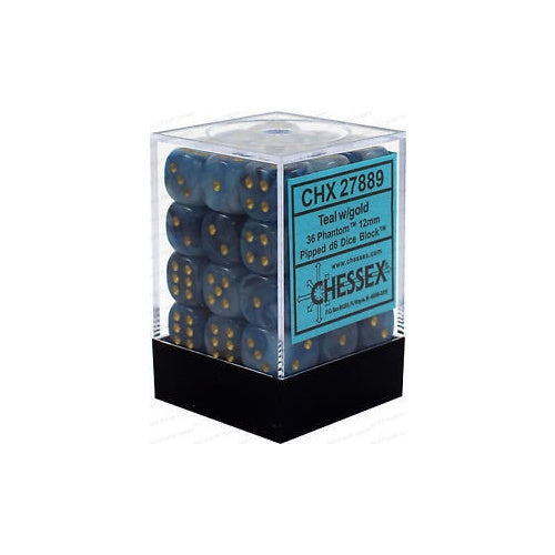 CHX 27889 Phantom 12mm d6 Teal/Gold Block (36)-1