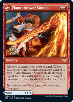 Torrent Sculptor // Flamethrower Sonata [Strixhaven: School of Mages Prerelease Promos]-2
