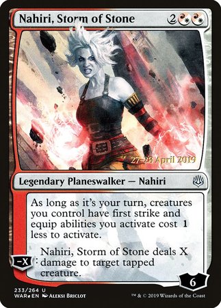 Nahiri, Storm of Stone [War of the Spark Promos]