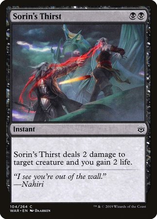 Sorin's Thirst [War of the Spark]-1