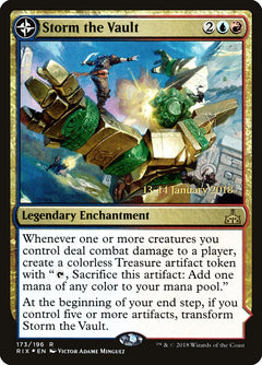 Storm the Vault // Vault of Catlacan [Rivals of Ixalan Prerelease Promos]-1