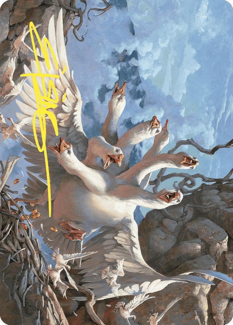 The Goose Mother Art Card (Gold-Stamped Signature) [Wilds of Eldraine Art Series]-1