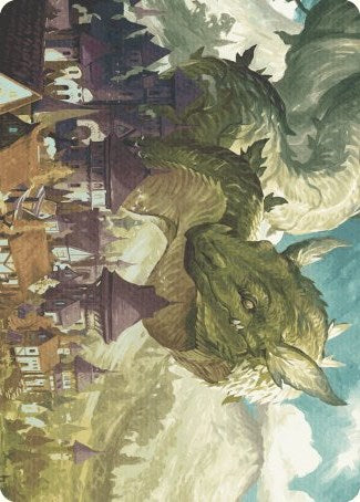 Beanstalk Wurm Art Card [Wilds of Eldraine Art Series]-1