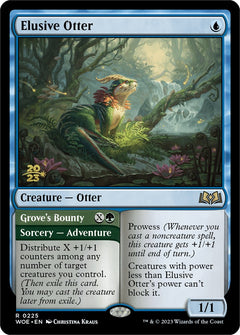 Elusive Otter // Grove's Bounty [Wilds of Eldraine Prerelease Promos]-1