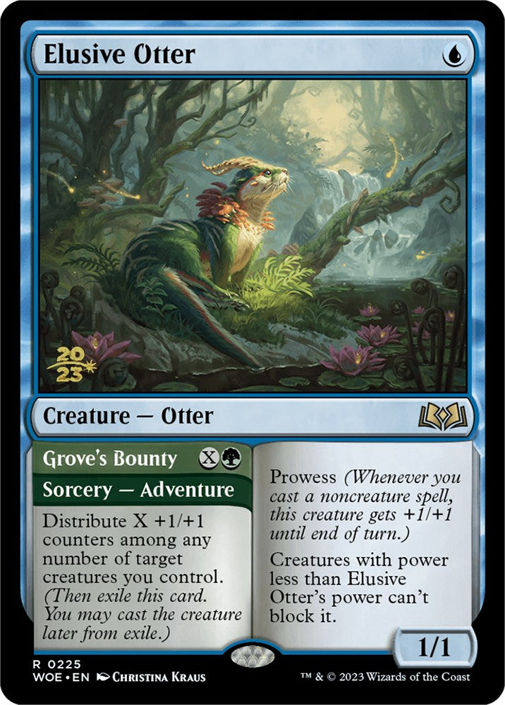 Elusive Otter // Grove's Bounty [Wilds of Eldraine Prerelease Promos]-2