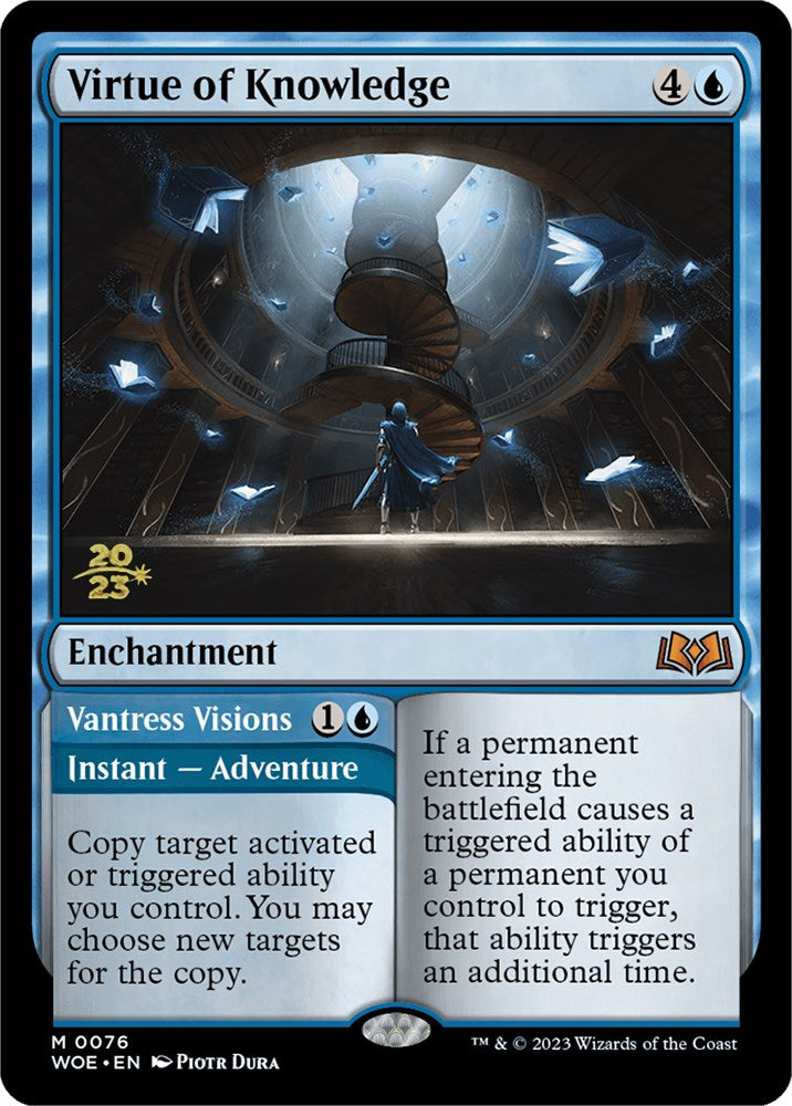 Virtue of Knowledge // Vantress Visions [Wilds of Eldraine Prerelease Promos]-2