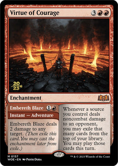 Virtue of Courage // Embereth Blaze [Wilds of Eldraine Prerelease Promos]-1