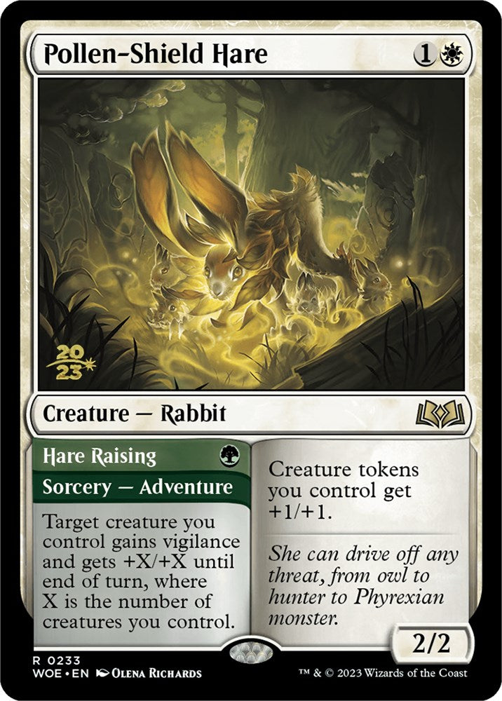 Pollen-Shield Hare // Hare Raising [Wilds of Eldraine Prerelease Promos]-2