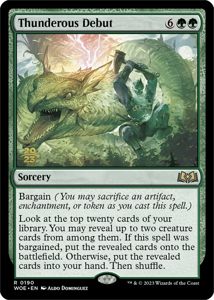 Thunderous Debut [Wilds of Eldraine Prerelease Promos]-1