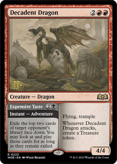 Decadent Dragon // Expensive Taste [Wilds of Eldraine Prerelease Promos]-2