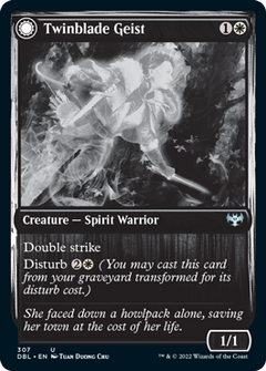 Twinblade Geist // Twinblade Invocation [Innistrad: Double Feature]-1