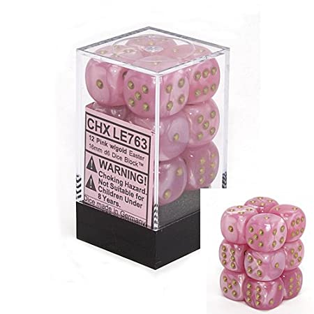 CHX LE763 Holiday 16mm d6 Easter Pink/gold Block (12)-1