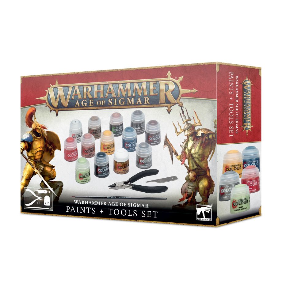 Warhammer Age of Sigmar: Paint + Tools Set-1
