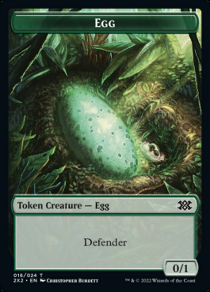 Egg // Spirit (008) Double-Sided Token [Double Masters 2022 Tokens]-1