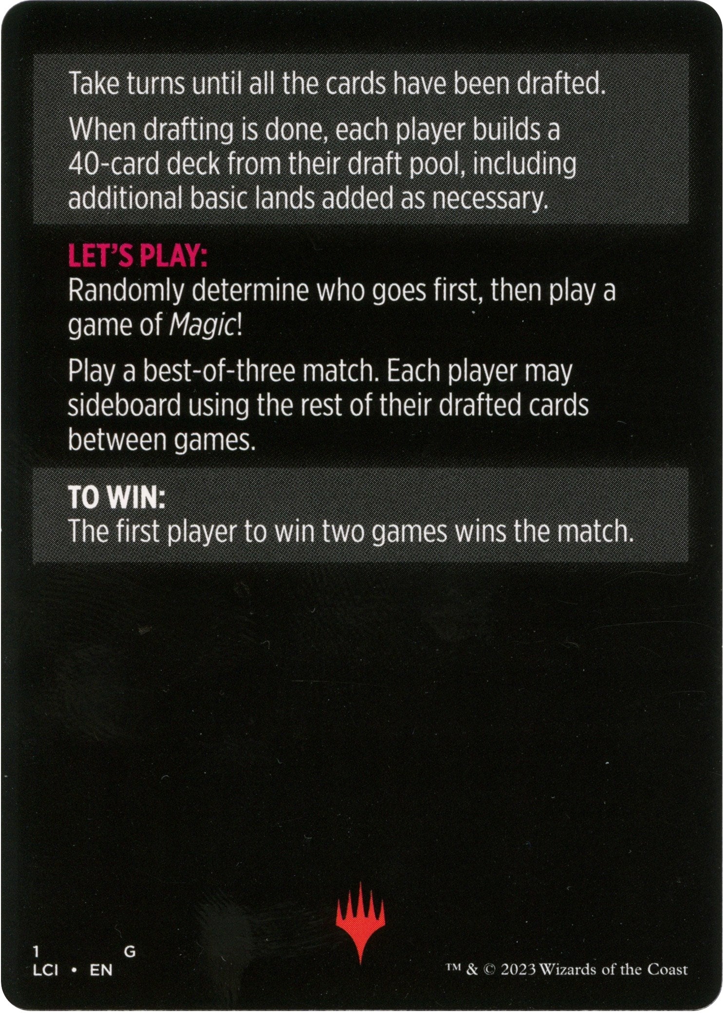 Winchester Draft (Magic Minigame) [The Lost Caverns of Ixalan Minigame]-2