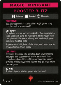 Booster Blitz (Magic Minigame) [The Lost Caverns of Ixalan Minigame]-1