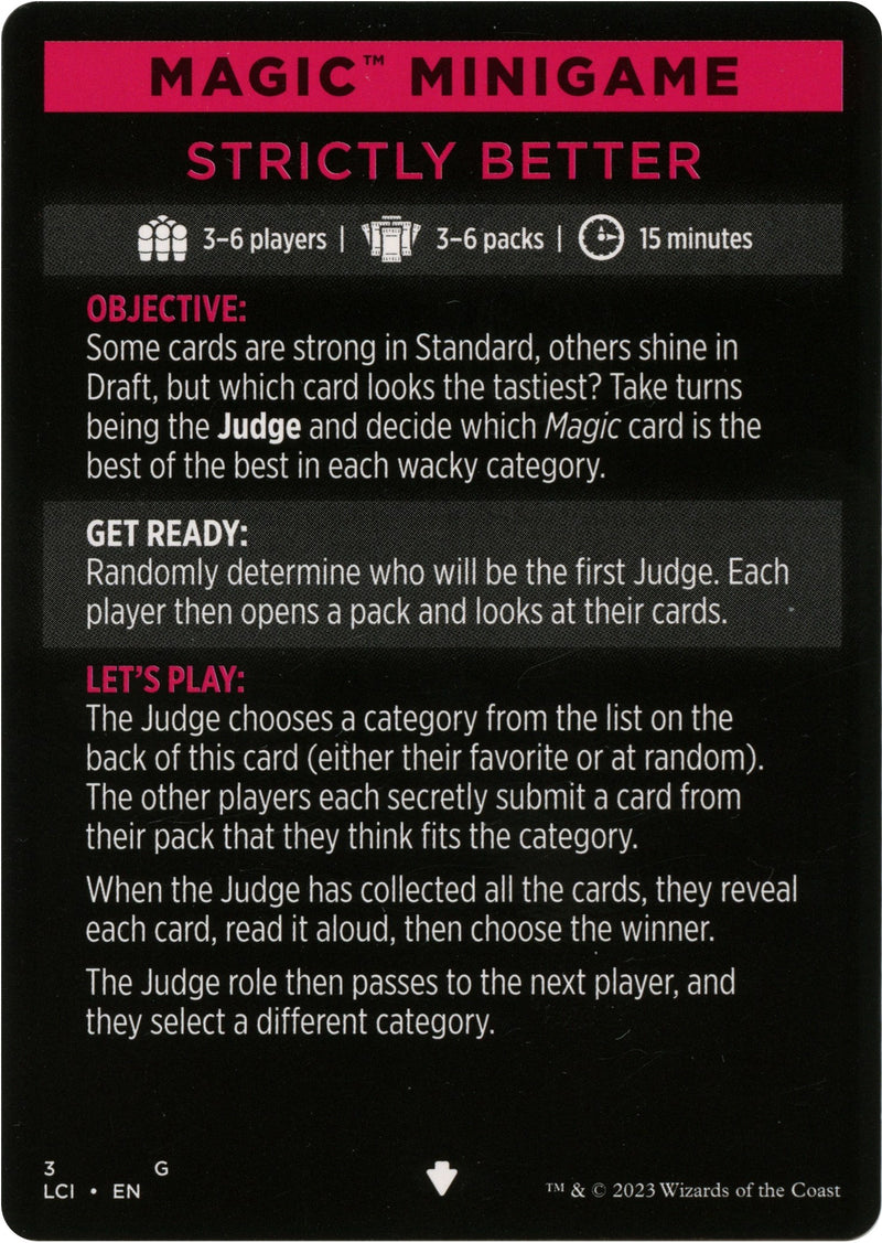 Strictly Better (Magic Minigame) [The Lost Caverns of Ixalan Minigame]-1