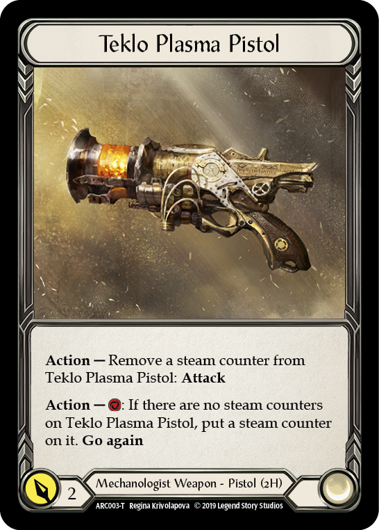Runechant // Teklo Plasma Pistol [ARC112-T // ARC003-T] (Arcane Rising)  1st Edition Normal-2