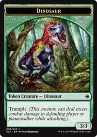 Dinosaur // Treasure (009) Double-Sided Token [Ixalan Tokens]-1