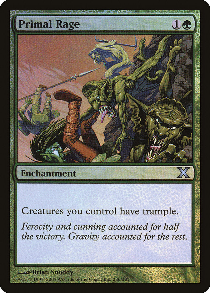 Primal Rage (Premium Foil) [Tenth Edition]-1