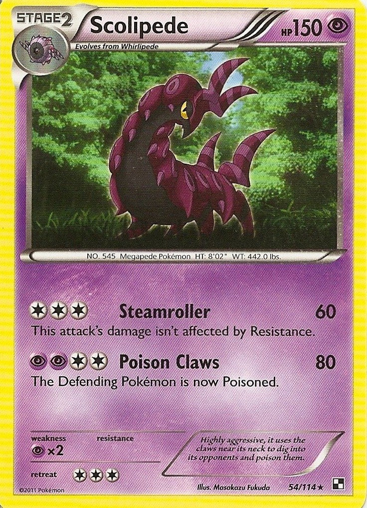 Scolipede (54/114) (Cracked Ice Holo) [Black & White: Dragons Exalted]-1