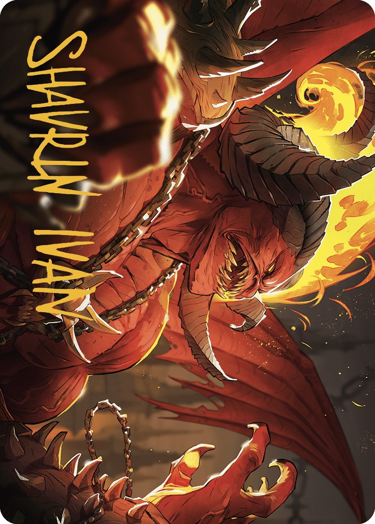 Rakdos, Patron of Chaos Art Card (45/49) (Gold-Stamped Signature) [Murders at Karlov Manor Art Series]-1