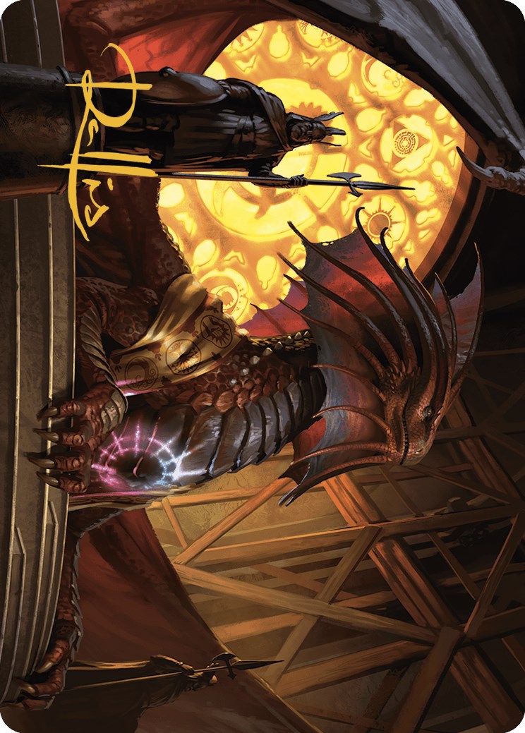 Niv-Mizzet, Guildpact Art Card (21/49) (Gold-Stamped Signature) [Murders at Karlov Manor Art Series]-1