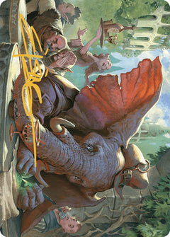 Loxodon Eavesdropper Art Card (Gold-Stamped Signature) [Murders at Karlov Manor Art Series]-1