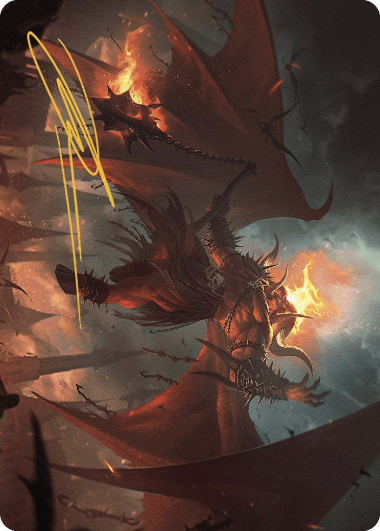 Rakdos, Patron of Chaos Art Card (22/49) (Gold-Stamped Signature) [Murders at Karlov Manor Art Series]-1