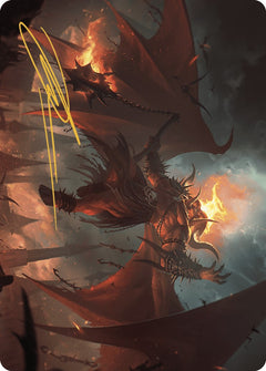 Rakdos, Patron of Chaos Art Card (22/49) (Gold-Stamped Signature) [Murders at Karlov Manor Art Series]-1
