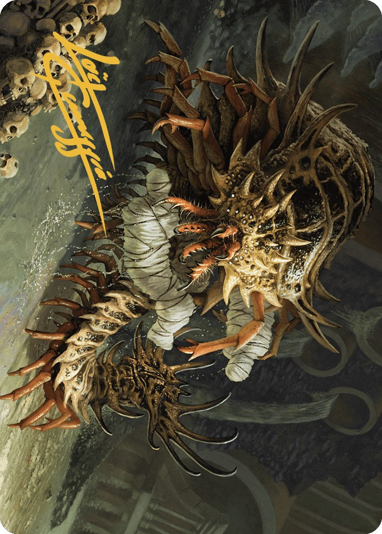 Rot Farm Mortipede Art Card (Gold-Stamped Signature) [Murders at Karlov Manor Art Series]-1