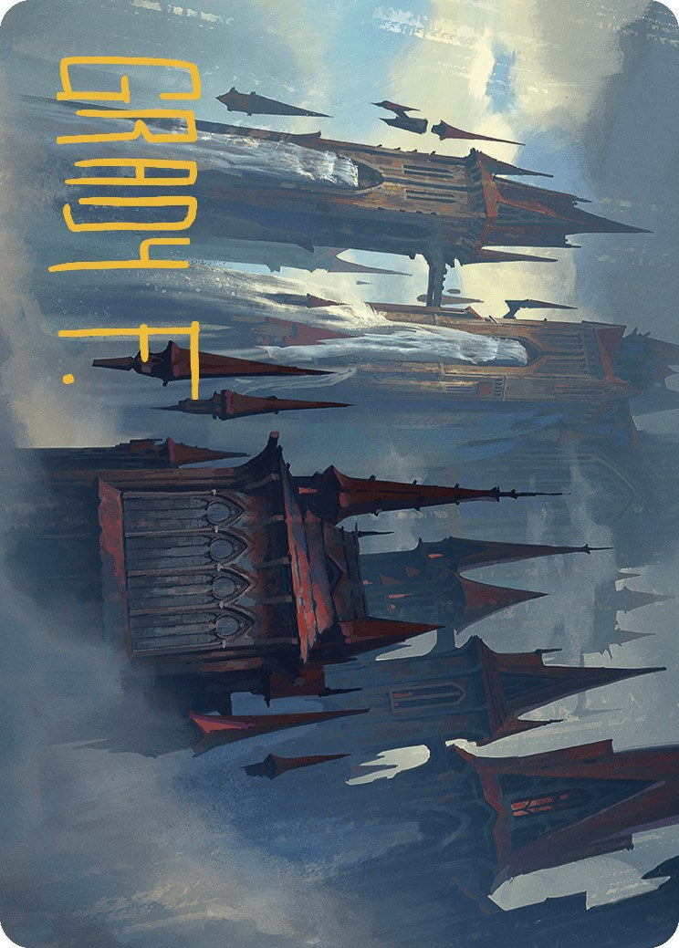Thundering Falls Art Card (Gold-Stamped Signature) [Murders at Karlov Manor Art Series]-1