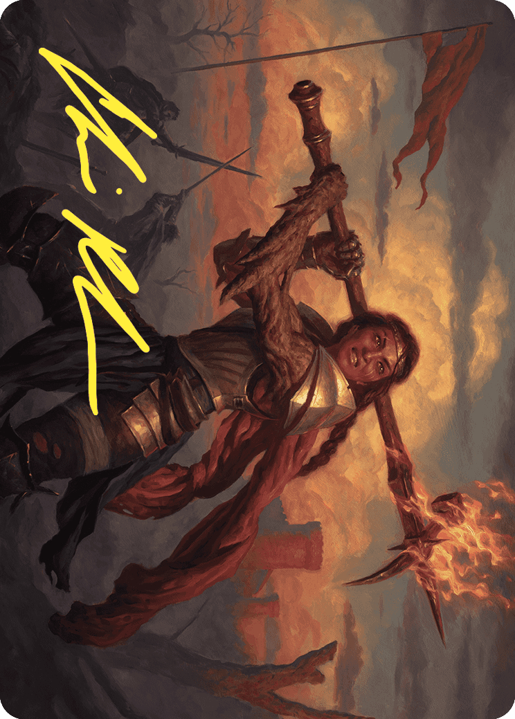 Imodane, the Pyrohammer Art Card (Gold-Stamped Signature) [Wilds of Eldraine Art Series]-1
